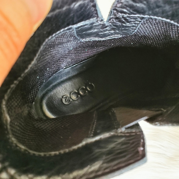 Ecco touch 15 black suede leather boots - Picture 8 of 12